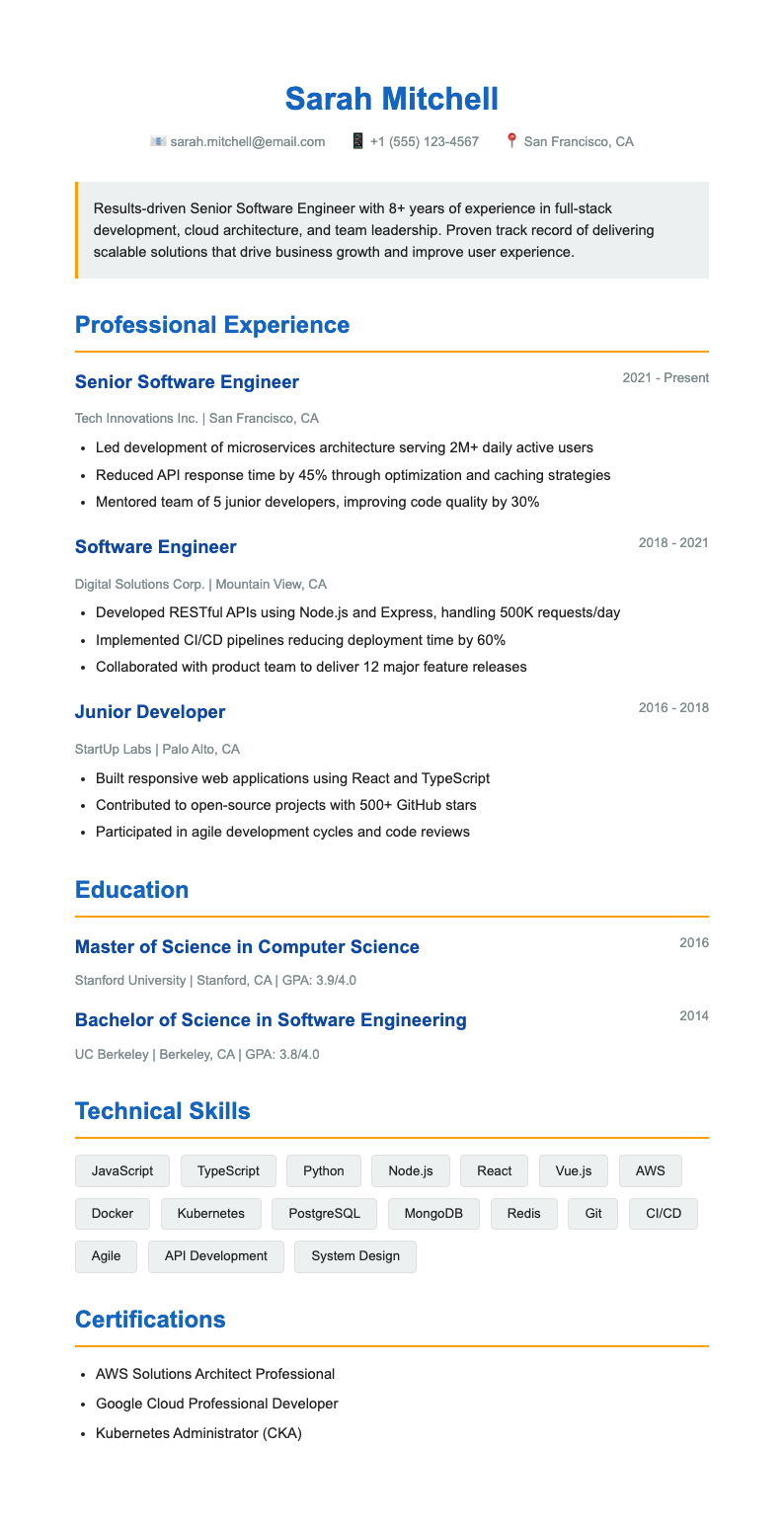 Investment research resume
